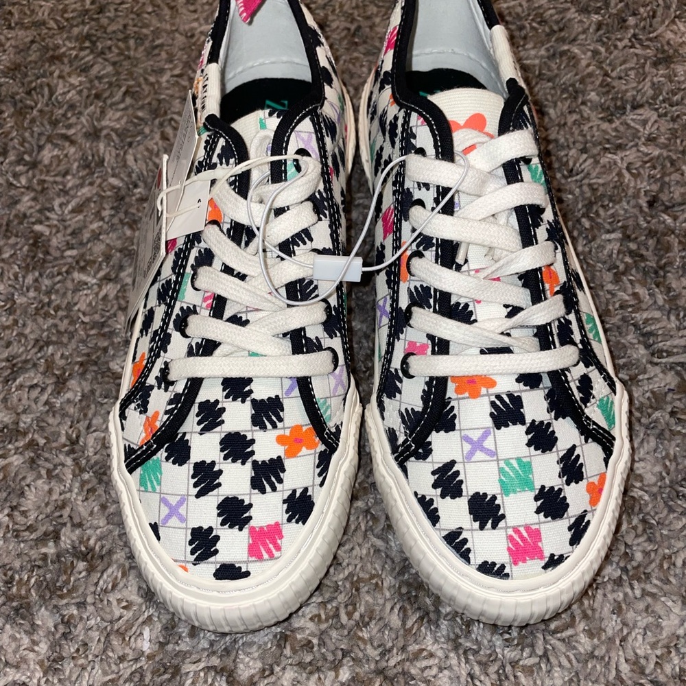 Zara Kids Multicolor Checkered Sneakers